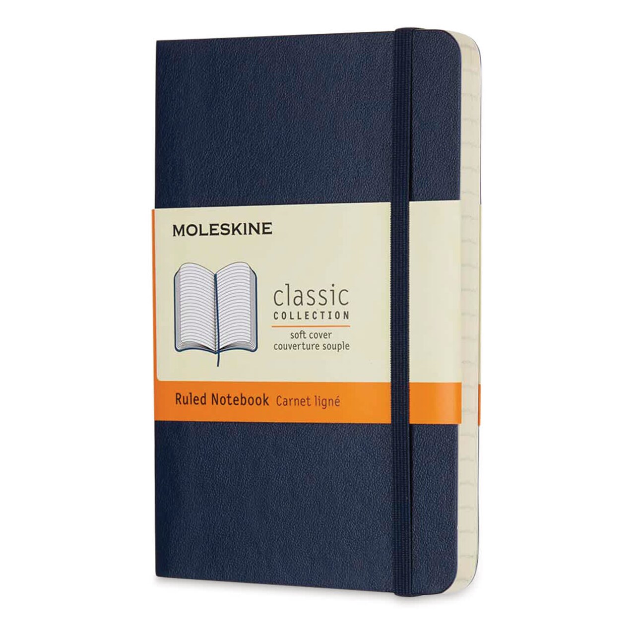 Moleskine Classic Soft Cover Notebook - Sapphire Blue, Ruled, 5-1/2" x 3-1/2"